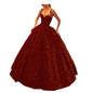 Backless Halter Dress with Shiny Pleated Skirt - Borgonha S - dress