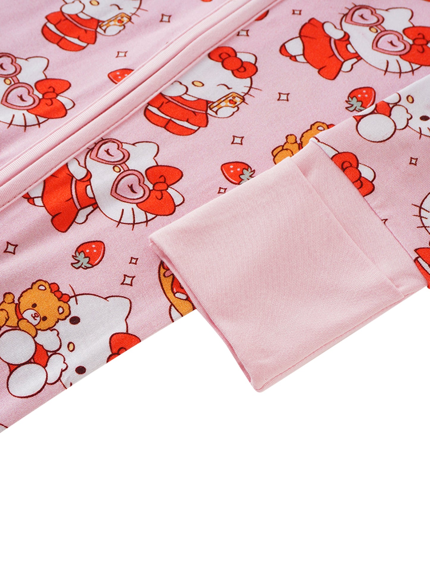 PoshTOT Sanrio Hello Kitty Bamboo Baby Convertible Zippy Romper - - Zippy Romper