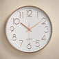 10 Inch Aesthetic Minimalist Large Mechanic Clock Wall white gold