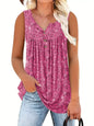 Full Size Floral Print Button Detail Tank Plus Size- Shopimist- {{Product type}}