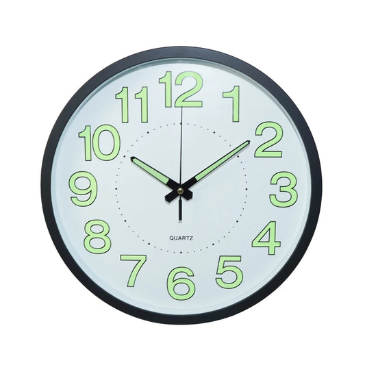 W103 12 Inch a Large Decorative Glow in Dark Luminous Wall Clock