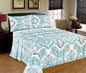 Tache Cotton Frozen Forest Blue Paisley Flat Sheet - Cal King - Bed Sheet