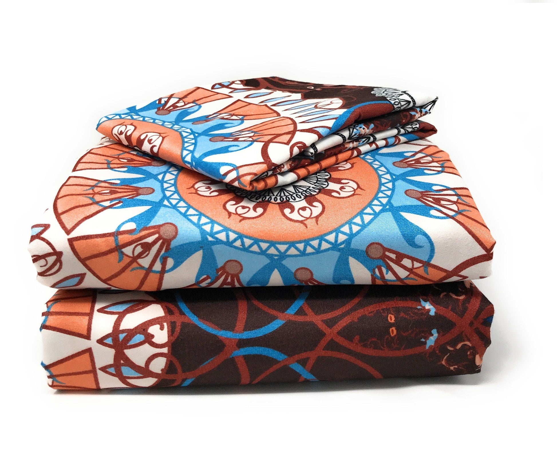 Tache Burgundy Palace Paisley Medallion Bed Sheet Set (2810FITFLT) - - Bed Sheet