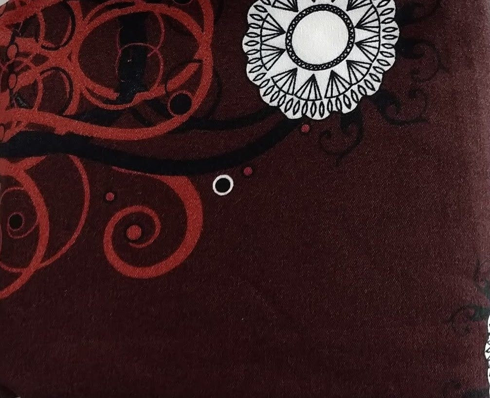 Tache Burgundy Palace Paisley Medallion Bed Sheet Set (2810FITFLT) - - Bed Sheet