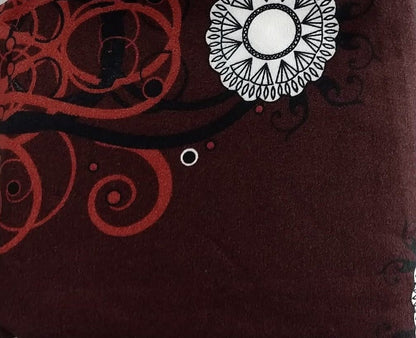 Tache Burgundy Palace Paisley Medallion Bed Sheet Set (2810FITFLT) - - Bed Sheet