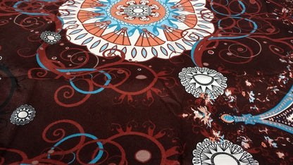 Tache Burgundy Palace Paisley Medallion Bed Sheet Set (2810FITFLT) - - Bed Sheet