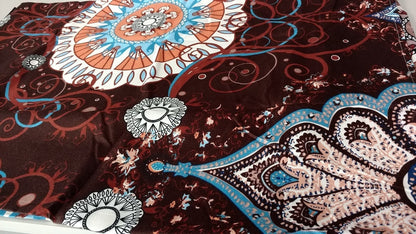 Tache Burgundy Palace Paisley Medallion Bed Sheet Set (2810FITFLT) - - Bed Sheet