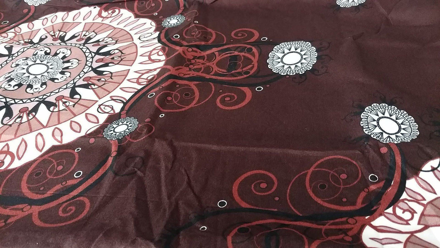 Tache Burgundy Palace Paisley Medallion Bed Sheet Set (2810FITFLT) - - Bed Sheet