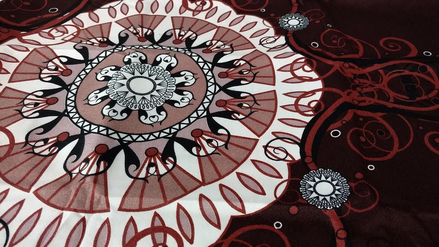 Tache Burgundy Palace Paisley Medallion Bed Sheet Set (2810FITFLT) - - Bed Sheet