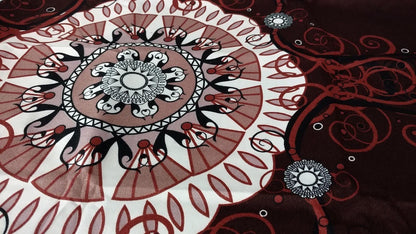 Tache Burgundy Palace Paisley Medallion Bed Sheet Set (2810FITFLT) - - Bed Sheet