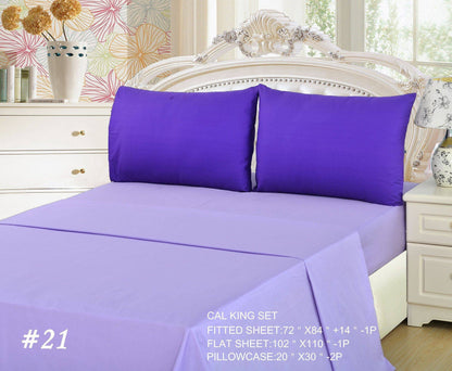 Tache Cotton Lavender Purple Bed Sheet Set (BS4PC-PP)- Tache Home Fashion- {{Product type}}
