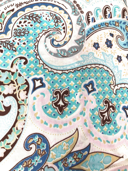 Tache Cotton Frozen Forest Blue Paisley Flat Sheet (2172FLT) - - Bed Sheet