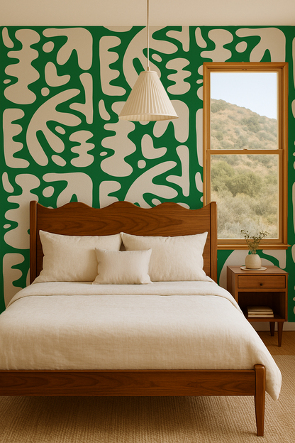 Bubbly Wallpaper, green- Samantha Santana Creative- {{Product type}}
