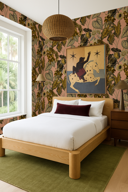 Cali Tropicale Wallpaper, peach and yellow- Samantha Santana Creative- {{Product type}}