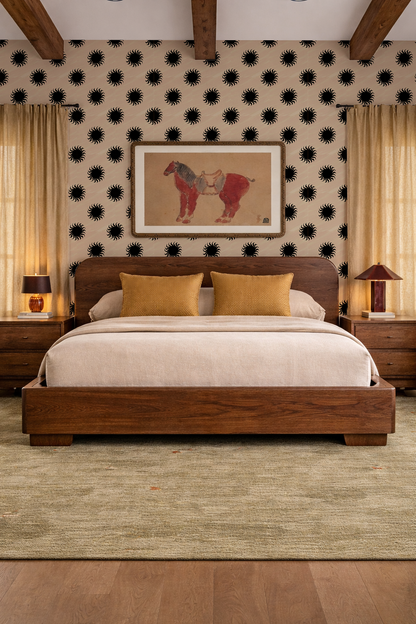 Sol Wallpaper, tan and black- Samantha Santana Creative- {{Product type}}