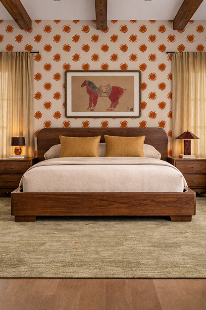 Sol Wallpaper, tan and rust- Samantha Santana Creative- {{Product type}}
