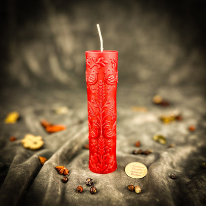 Derevo Zhyttya Tree of Life Candle Spell Kit - Growth & Connection - Red (Passion) - Candle Spell Kit