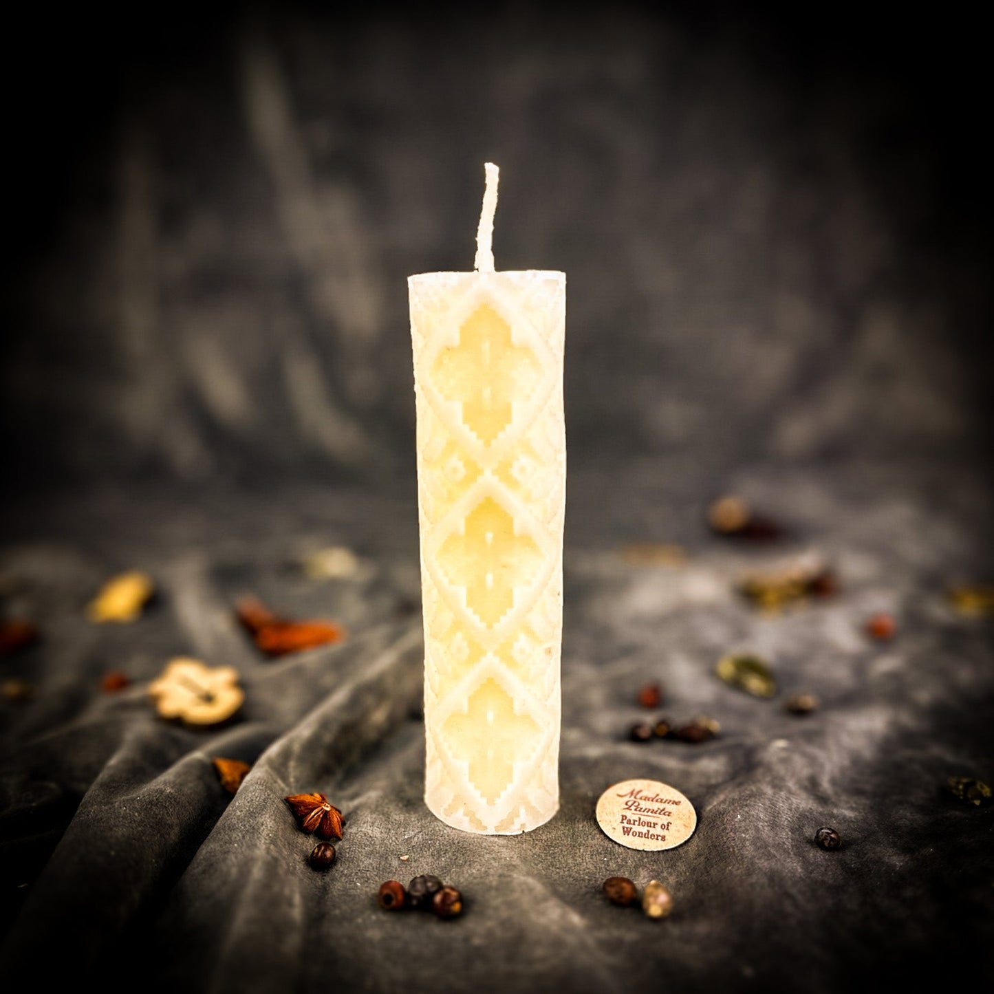 Khrest Cross of Protection and Plenty Pillar Candle Spell Kit - Sacred Balance & Abundance Magic - White (Clarity) - Candle Spell Kit