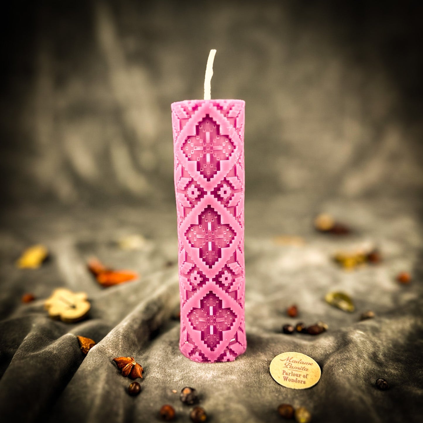 Khrest Cross of Protection and Plenty Pillar Candle Spell Kit - Sacred Balance & Abundance Magic - Purple (Wisdom) - Candle Spell Kit