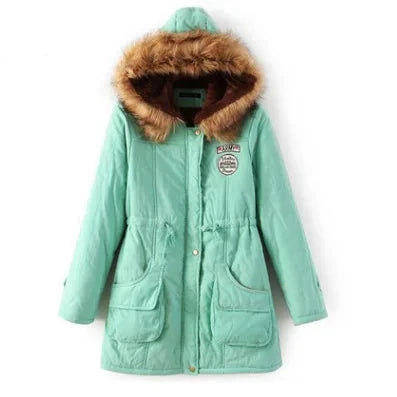 Casual Ladies Jacket Thick Warm Large Hooded Winter Coat Women Coats Jackets