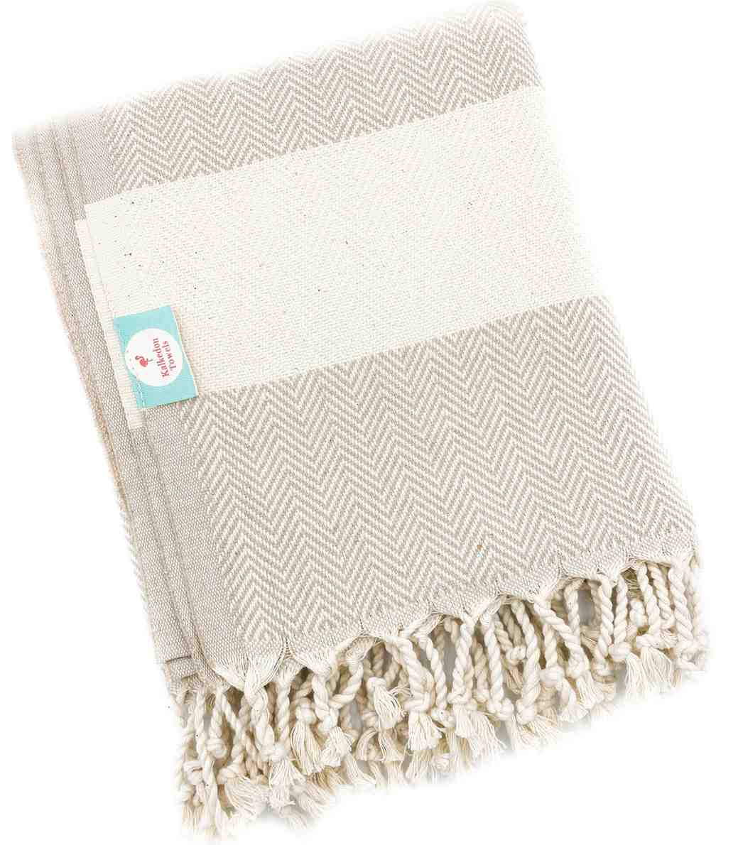 Herringbone Turkish Towel - - Towels
