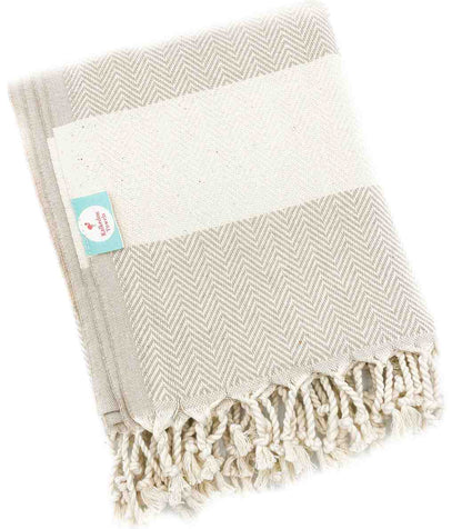 Herringbone Turkish Towel - - Towels