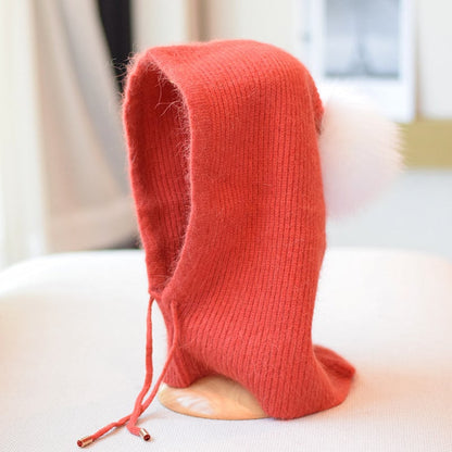 Cozy Rabbit Fur Winter Beanie - Caramel Average Size - hat