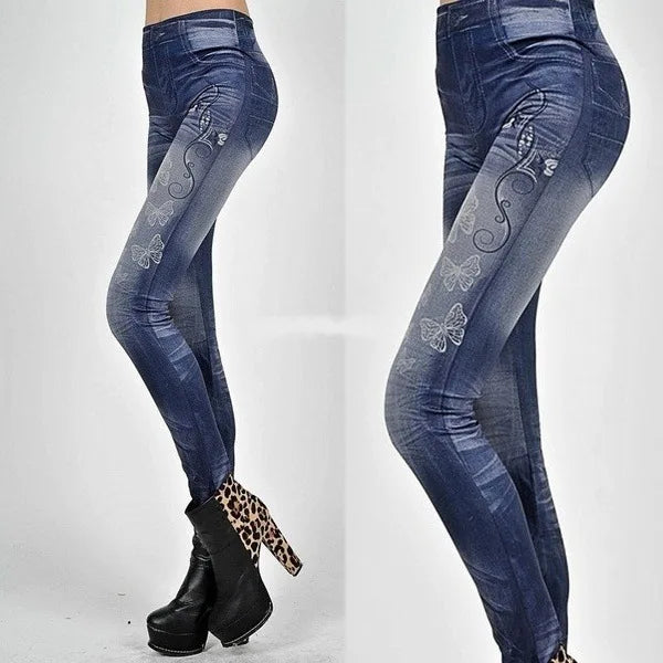 Ladies Floral Jeans