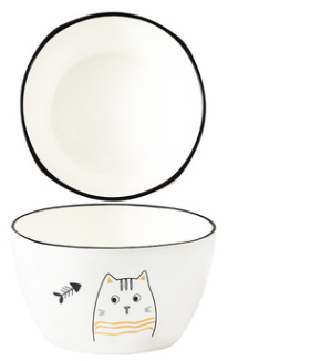 PurrfectCat Ceramic Dining Bowls - F - bowls