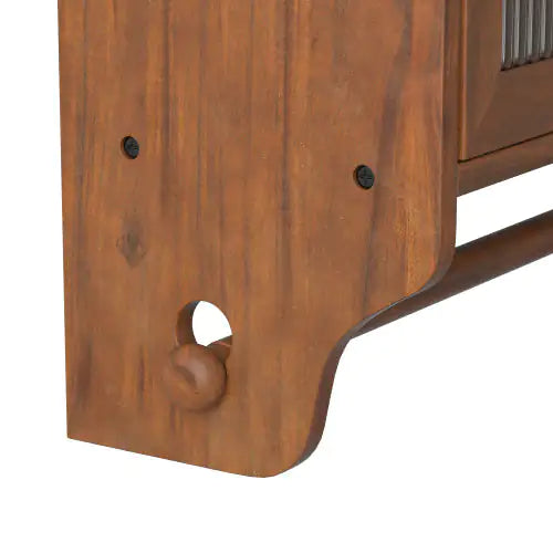 Glass Three Tier Double Door Wall Cabinet with Towel Rail - Kia Day Design