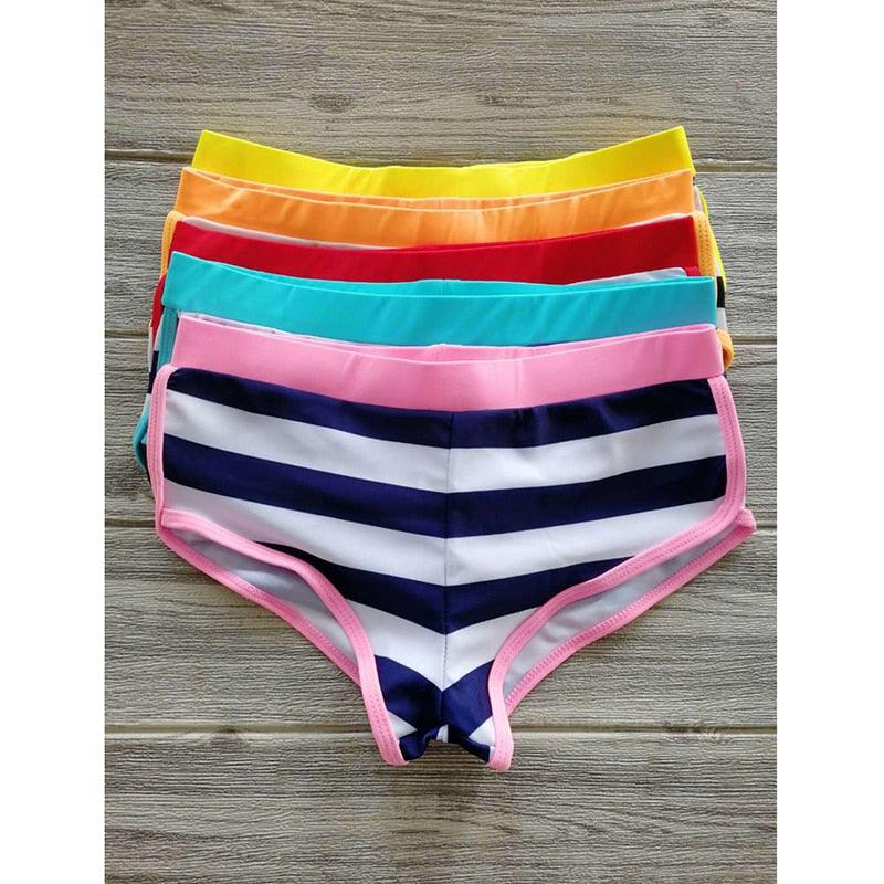 Bikini Set Three Piece Swimsuit Women Push Up Swimwear Bathing Suit Beachwear Swimming Suit For Women Women Braided Straps Lace Up Contrast Bikini Set Swimsuit Flower Bathing Suit Cross Low Waist Swimwear - - STBK321PRA