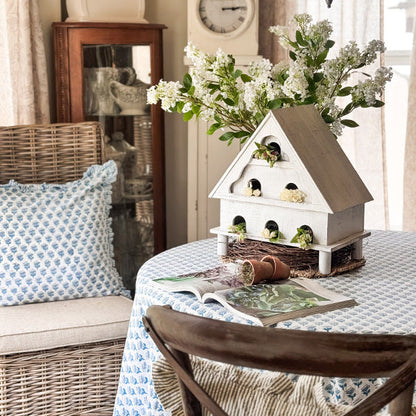 Distressed White Wood Functional Bird House | Outdoor Rated - - Sale