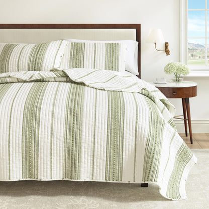 Stripe Quilt - Wesley Collection - - Quilts & Comforters