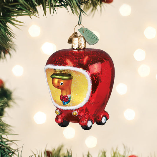 Lowly Worms Applecar Ornament - - Christmas >> Ornaments >> Glass