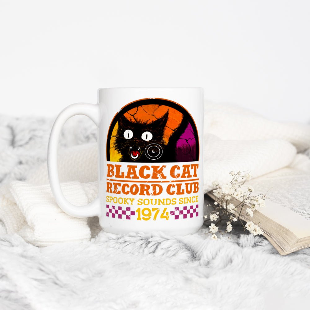 Black Cat Record Club Mug - -