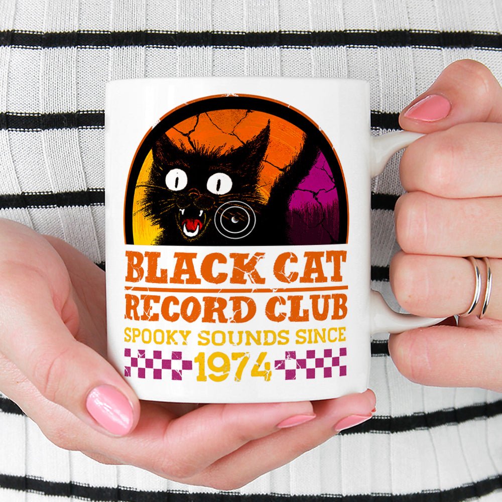 Black Cat Record Club Mug - -