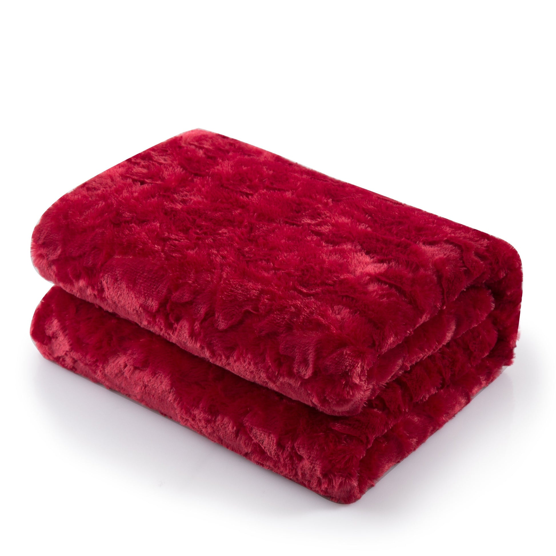 DaDa Bedding Luxury Romantic Red Lovely Hearts Dreamy Plush Faux Fur Throw Blanket (19) - - Throw Blankets