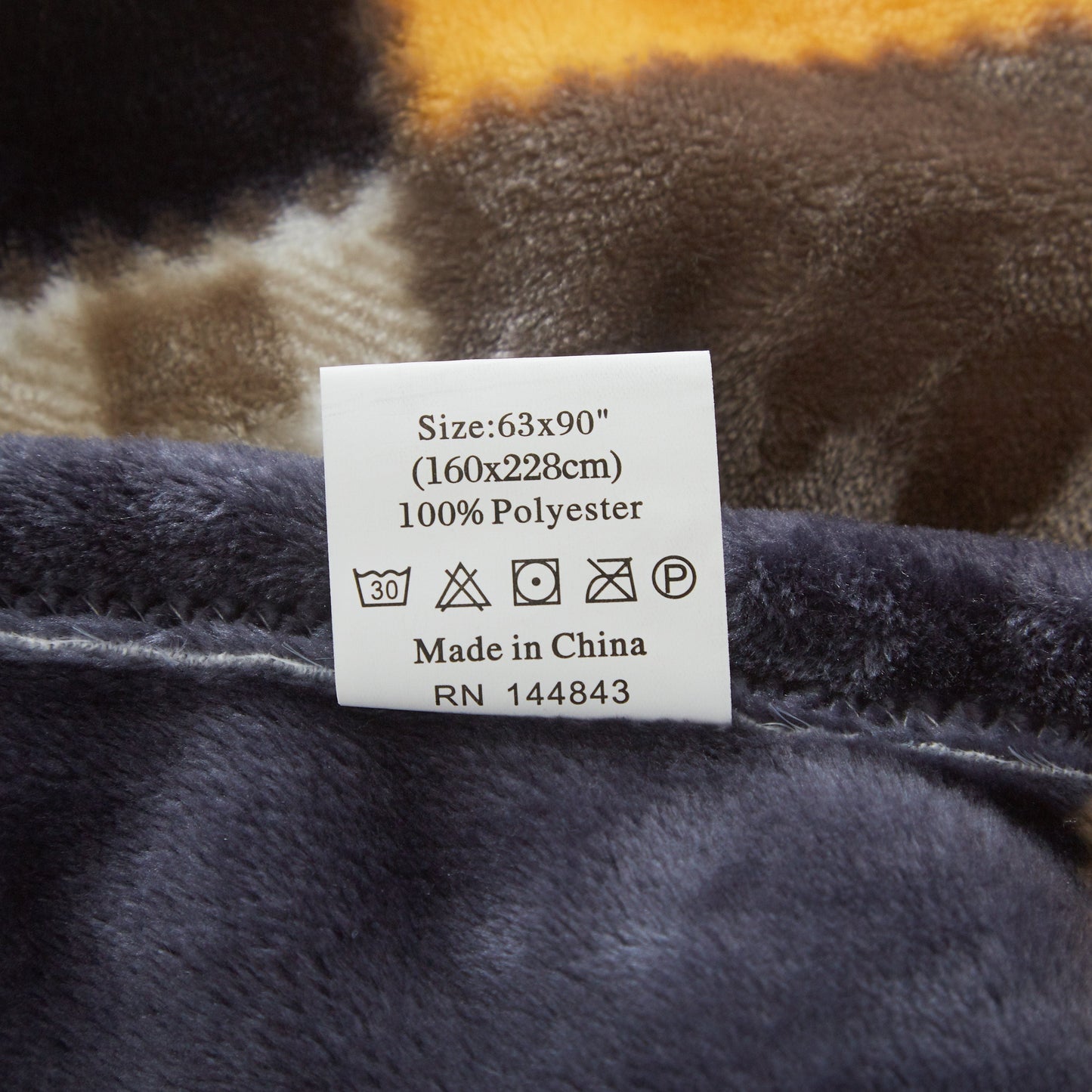 Tache Fall Orange Farmhouse Super Soft Micro Fleece Plaid Patchwork Plush Lightweight Bed Throw Blanket (4021) - - Blanket