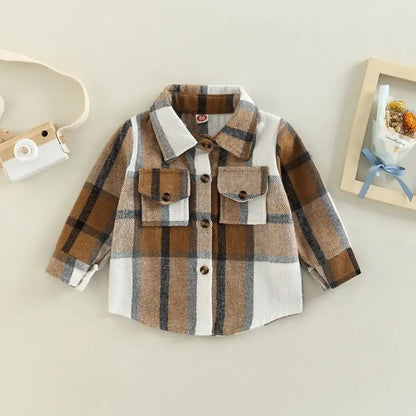 Toddler Plaid Long Sleeve Shirt