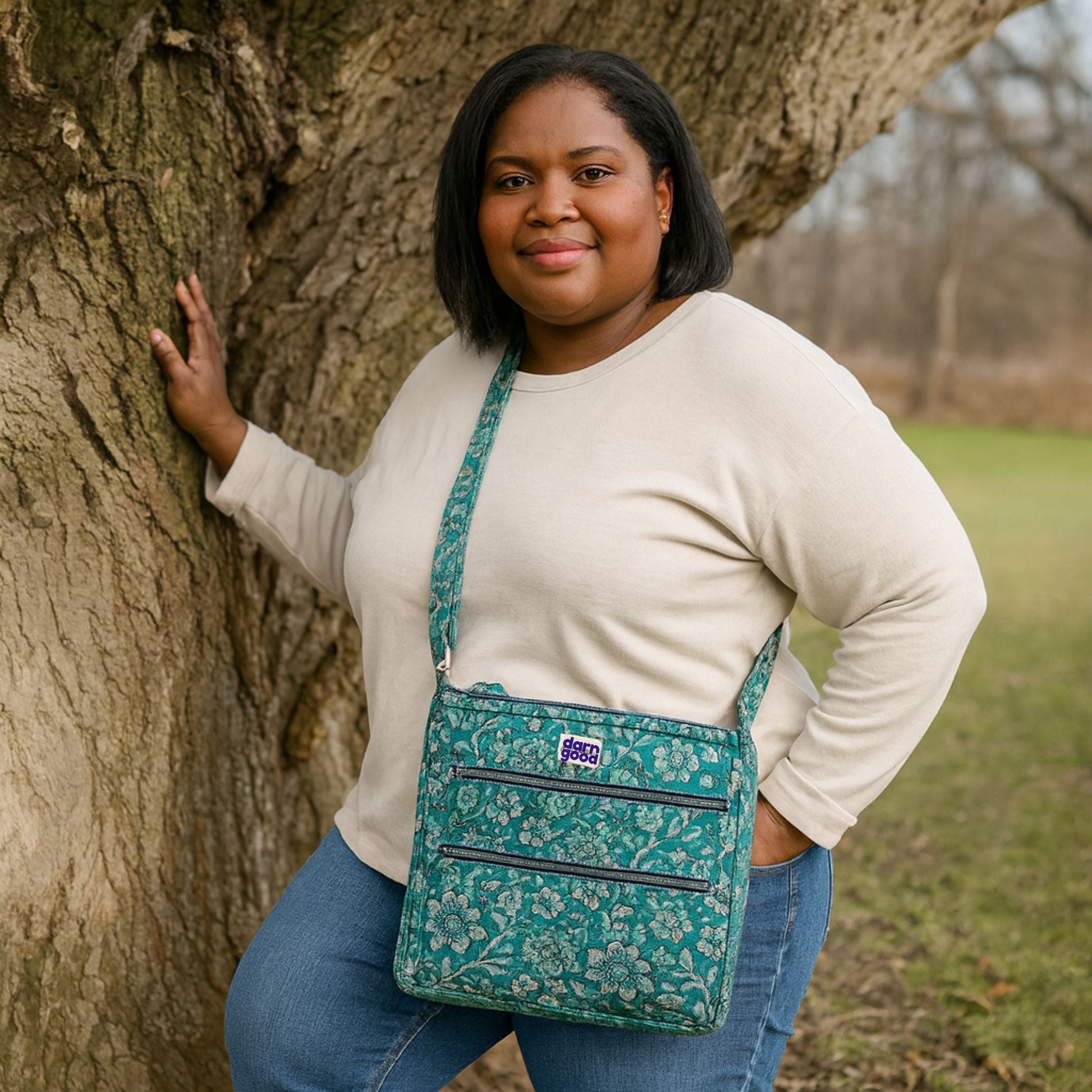 Boho Hippie Crossbody Bag - -