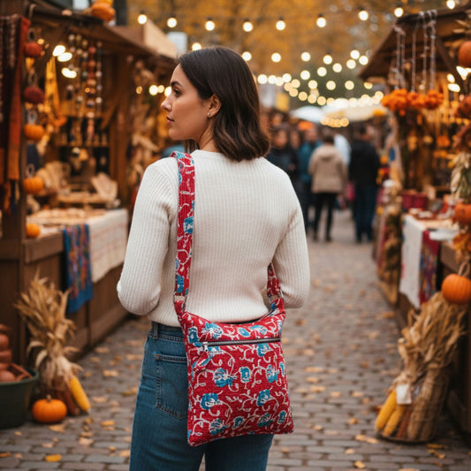 Boho Hippie Crossbody Bag - -