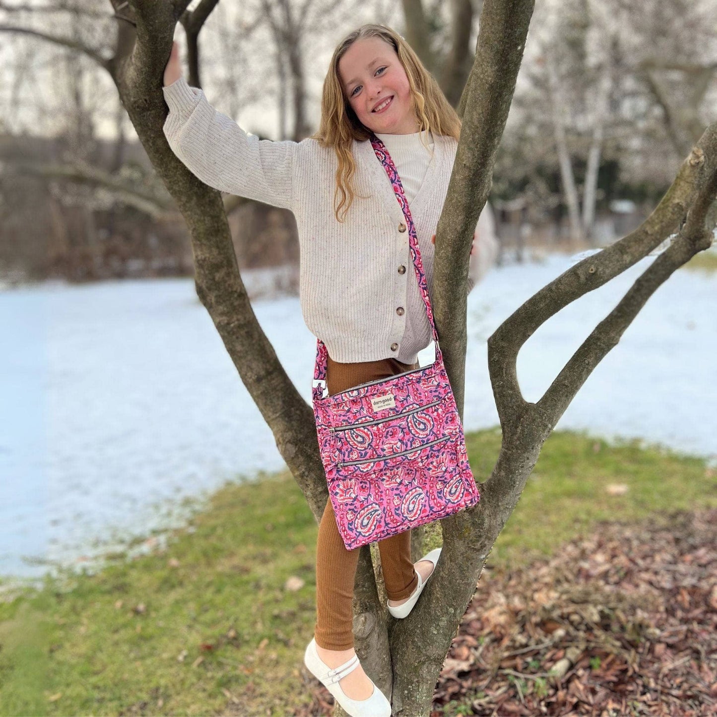 Boho Hippie Crossbody Bag - -