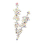 Bubble Stone Cluster Dangle Evening Earrings - AB Rhodium 1 - Earrings