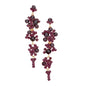 Bubble Stone Cluster Dangle Evening Earrings - Amethyst - Earrings