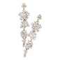 Bubble Stone Cluster Dangle Evening Earrings - Gold - Earrings