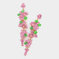 Bubble Stone Cluster Dangle Evening Earrings - Gold, Pink&Green - Earrings