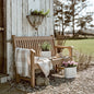 Rustic Cream Mushroom Embossed Metal Buckets, Set of Two - -