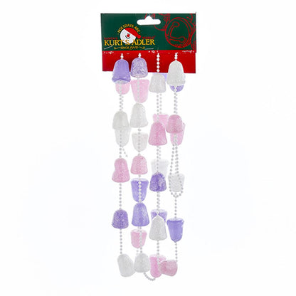 Pink, Purple and White Glittered Gum Drop Garland - - Christmas >> Garland