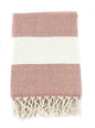 Herringbone Turkish Towel - Burgundy - Towels