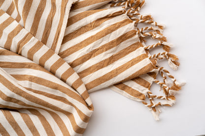 Girit Biscotto Cotton Linen Towel - - Towels